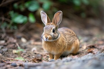Naklejka na ściany i meble forest mammal countryside animals wildlife nature rabbit Young