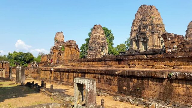 The East Mebon Mount Temple was erected in honor of the god Shiva, a temple of the Khmer civilization, located on the territory of Angkor in Cambodia.