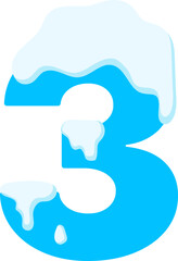 Cute Winter Number 3 Three