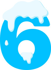 Cute Winter Number 6 Six