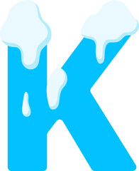 Alphabet K with Icicle Letters © Monsters Visual