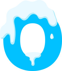 Alphabet O with Icicle Letters © Monsters Visual