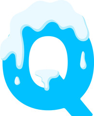 Cute Snow Alphabet Q © Monsters Visual