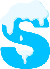 Alphabet S with Icicle Letters © Monsters Visual