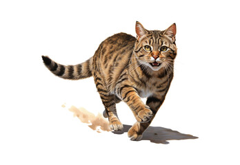 bengal cat isolated on white