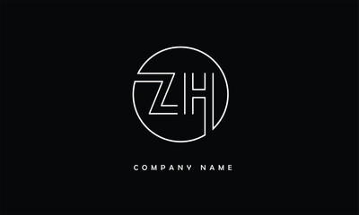 ZH, HZ, Z, H  Abstract Letters Logo Monogram