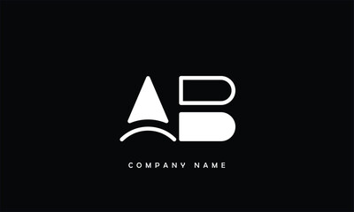 AB, BA, A, B  Abstract Letters Logo Monogram