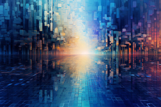 Glitchy Pixelation Abstract