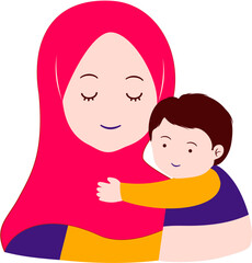 Mom and Kids Hugging