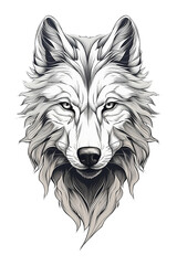 A wolf 's head logo