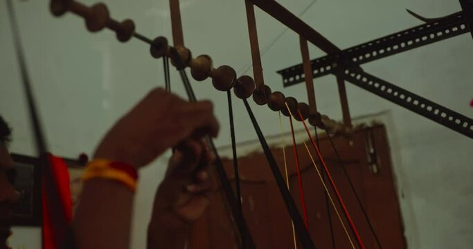 Indian Traditional Handlooms and making saree in the traditional way