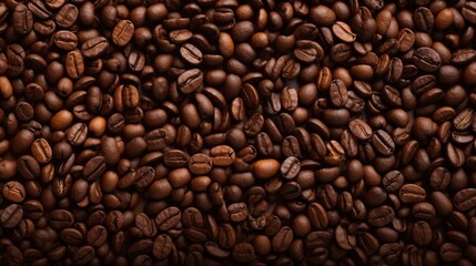 Fototapeta premium Coffee Beans Background. Wallpaper, Texture, Cafe 