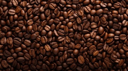 Fototapeta premium Coffee Beans Background. Wallpaper, Texture, Cafe 
