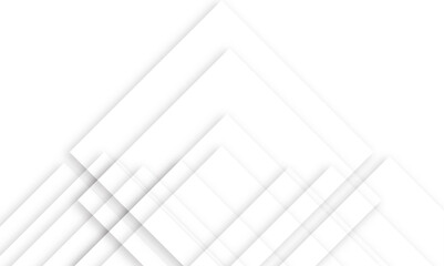 White and grey abstract technology banner design. Business concept geometric white and gray squares Pattern texture background. Design for brochure, banner, wedding card, cover, flyer.