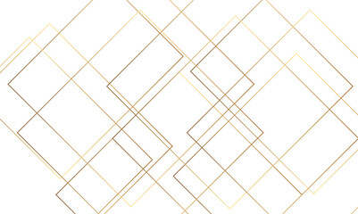 Abstract golden geometric square and random lines with realistic line geometric square and triangle shape, Abstract golden lines pattern texture business background.