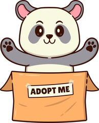 Baby Panda Chibi in Adoption Box
