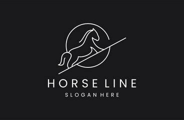 Horse Elegant Logo Symbol Vector, Simplicity Design - obrazy, fototapety, plakaty