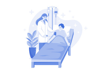 Body checkup Illustration concept on white background