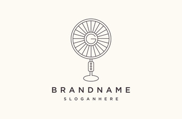 Letter g fan logo icon design template vector illustration