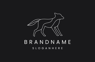 Wolf logo icon. Howling predator sign. animal symbol. Vector illustration.