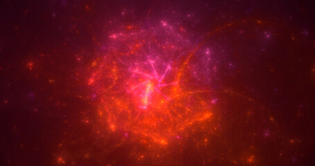 3D manual rendering abstract colorful fractal light background