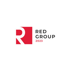 letter r company group agency management logo design graphic vector