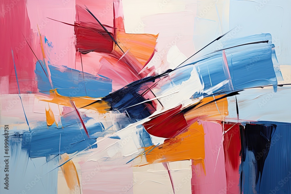 Poster bright, multicolored abstraction with combinable elements, background, illustration for cover, inter