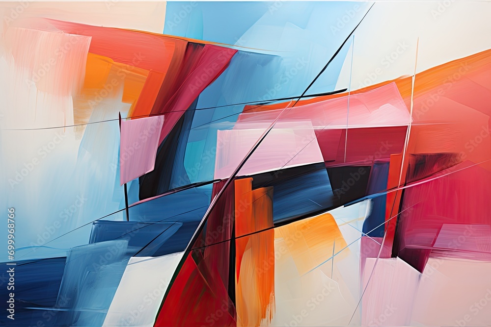 Poster bright, multicolored abstraction with combinable elements, background, illustration for cover, inter
