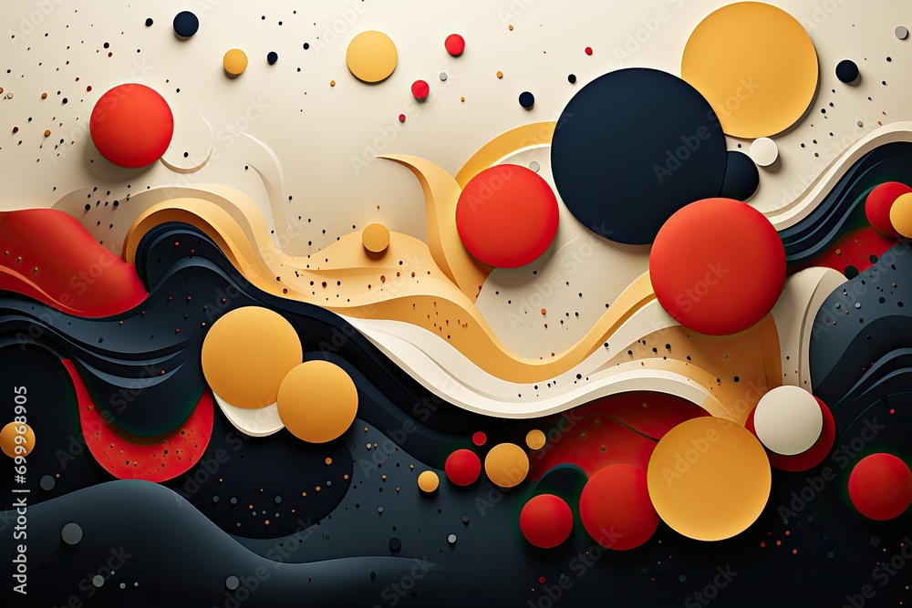 Aufkleber bright, multicolored abstraction techniques using various methods, background, illustration for cove