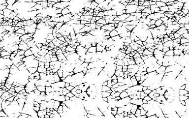 Grunge black and white pattern. Monochrome particles abstract texture. Background of cracks, scuffs, chips, stains, ink spots, lines. Dark design background surface. Gray printing element