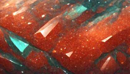 Awenturyn, kamień szlachetny czerwony, tekstura, generative ai - obrazy, fototapety, plakaty