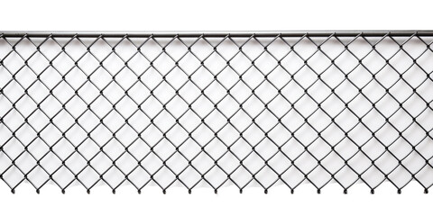 Iron net fencing isolated on white or transparent background - obrazy, fototapety, plakaty