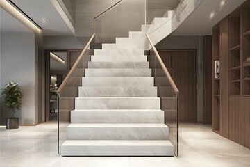 3d background design interior house floor wall marble elegant stair room storage handrail wood...