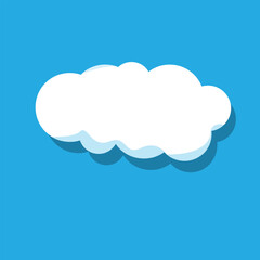 white Blank Cloud icon isolated on background. Modern simple flat sign. Trendy nature vector symbol for website design, web button, mobile app. Logo illustration