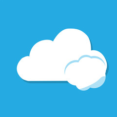 white Blank Cloud icon isolated on background. Modern simple flat sign. Trendy nature vector symbol for website design, web button, mobile app. Logo illustration