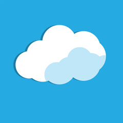 white Blank Cloud icon isolated on background. Modern simple flat sign. Trendy nature vector symbol for website design, web button, mobile app. Logo illustration