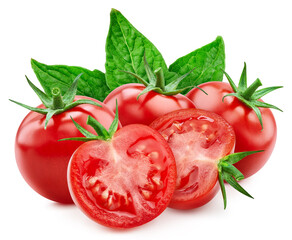 Tomato vegetable with leaf isolate