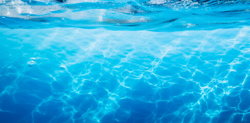 Obraz premium surface blue water. abstract blue color water wave, pure natural swirl pattern texture, background photography