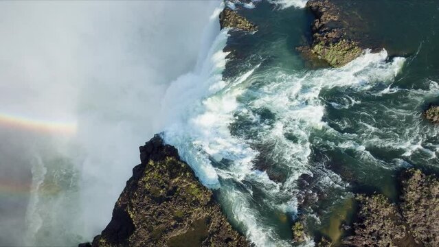 Victoria Falls Zimbabwe aerial view 4K 03