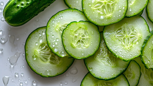 droplet of cucumber, splash of cucumber