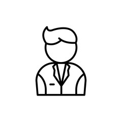 Groom outline icons, wedding minimalist vector illustration ,simple transparent graphic element .Isolated on white background