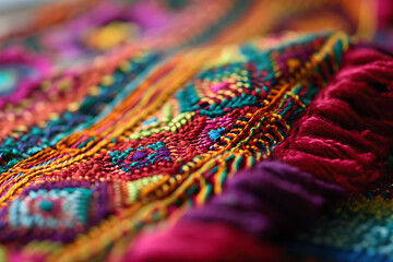 Obraz premium Exploring the Richness of Hispanic Textile Traditions and Artistry Vibrant Heritage
