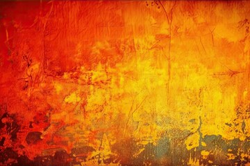 panoramic wide banner web design space background vintage surface wall rough toned texture grunge red orange yellow