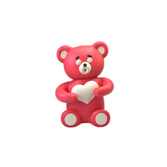 teddy bear and heart