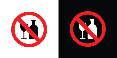 No drink allowed, alcohols not allowed  - obrazy, fototapety, plakaty