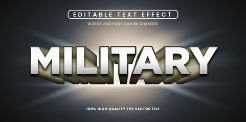 3D style military effect text, editable