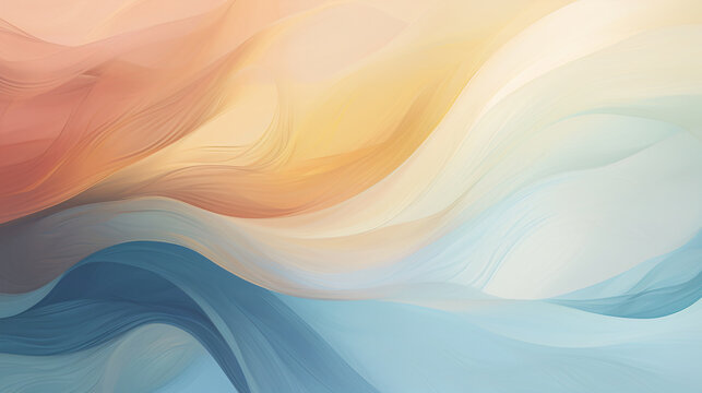 Abstract painted art background in blue  pink and yellow