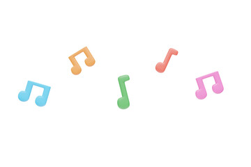 3d icon illustration of a sing with song notes for singing elements in a technological style, suitable for music design and song competitions. 3d render concept
