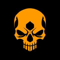 Obraz premium Human Skull Logo Design unique