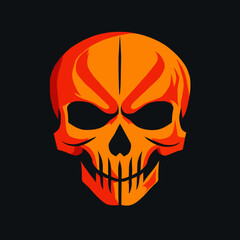 Obraz premium Human Skull Logo Design unique